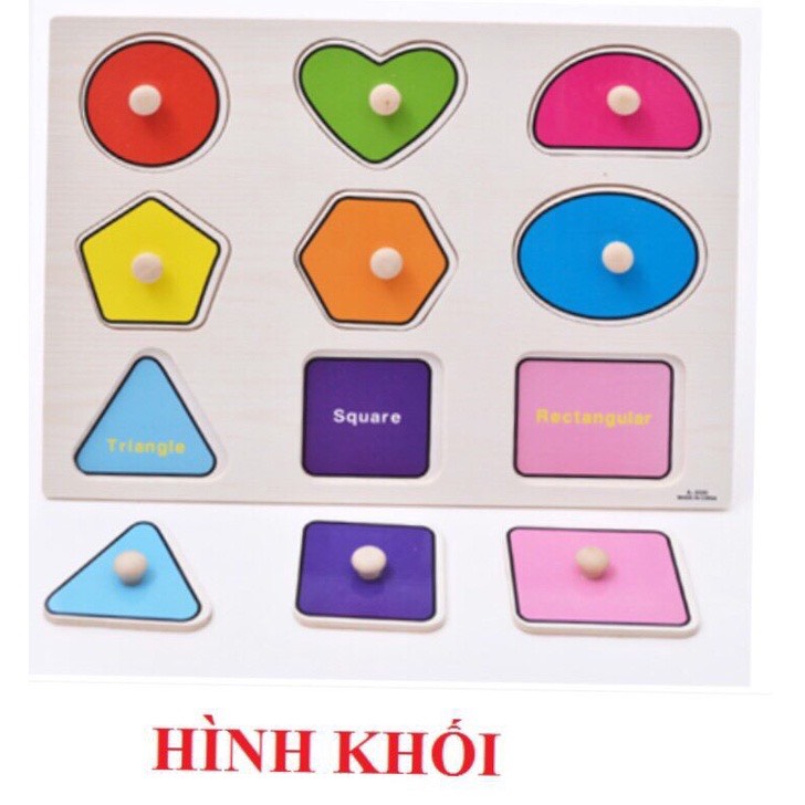 Bộ lắp ráp hình có núm dễ cầm cho bé