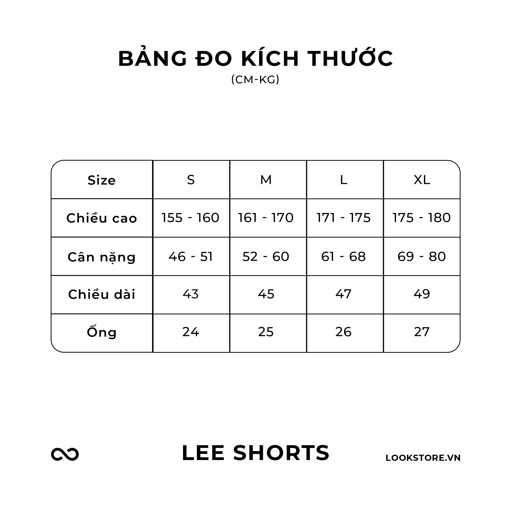 Quần short nam LOOK LEE SHORTS