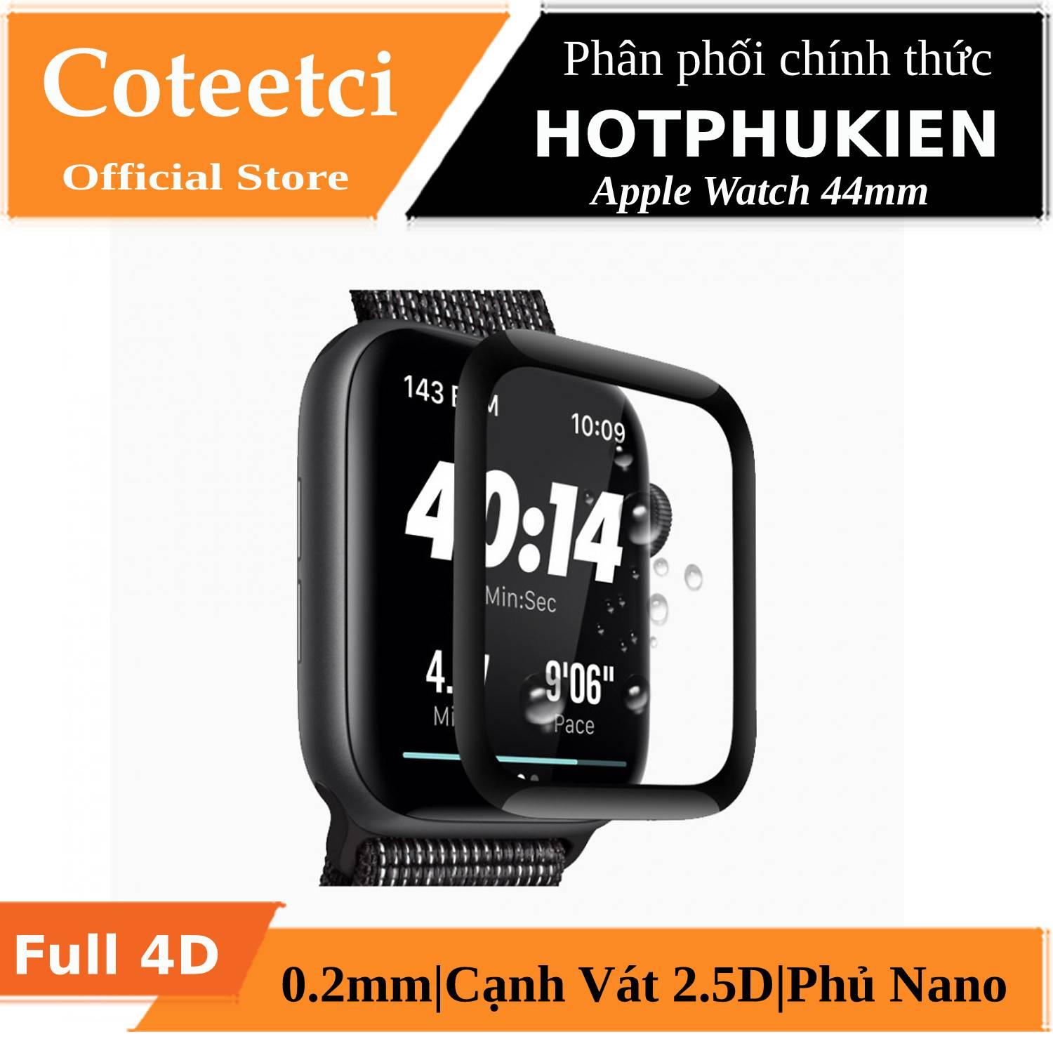 [HCM]Miếng dán kính cường lực Full 4D hiệu COTEETCI cho Apple Watch 44mm (Mỏng 0.3mm Full HD Vát cạnh 3D hạn chế vân tay) - Phân phối bởi Hotphukien