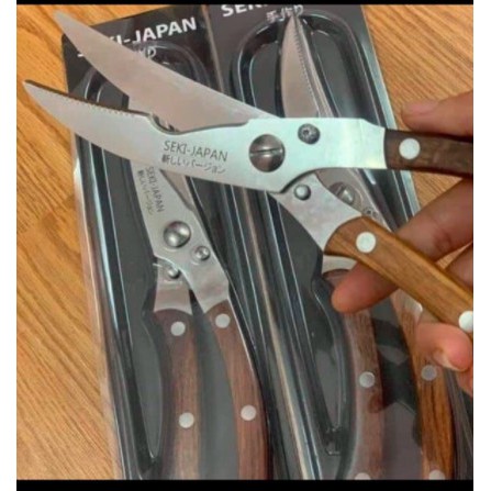 Kéo Cắt Gà Vịt Cán Gỗ Seki Japan-9282