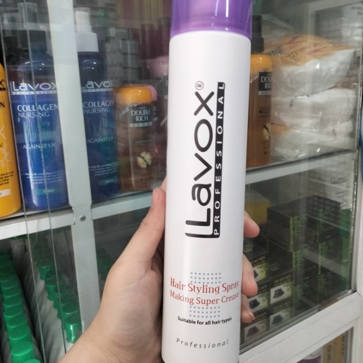 Chai keo xịt giữ nếp tóc LAVOX