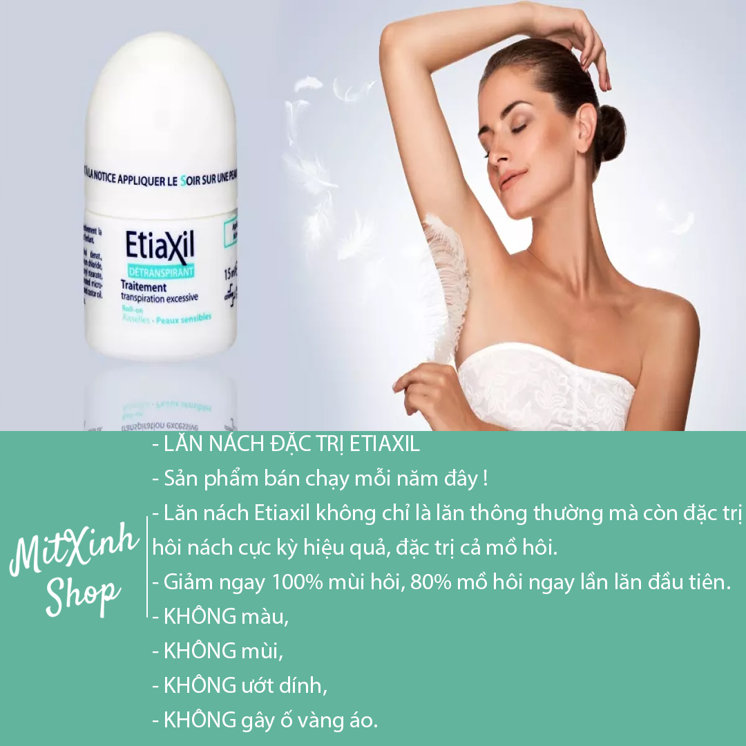Lăn Khử Mùi Etiaxil Xanh Dành Cho Da Nhạy Cảm 15ml mẫu mới