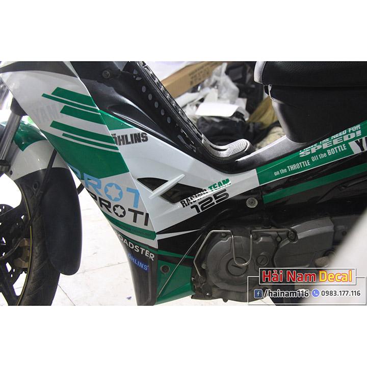 Tem Trùm Sirius Trắng Xanh Racing Team