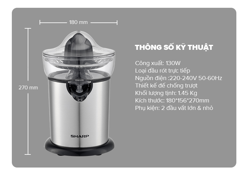 Máy vắt cam Sharp EJ-J130-ST
