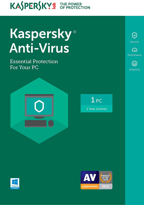 Kaspersky Antivirus 1 year 1 PC