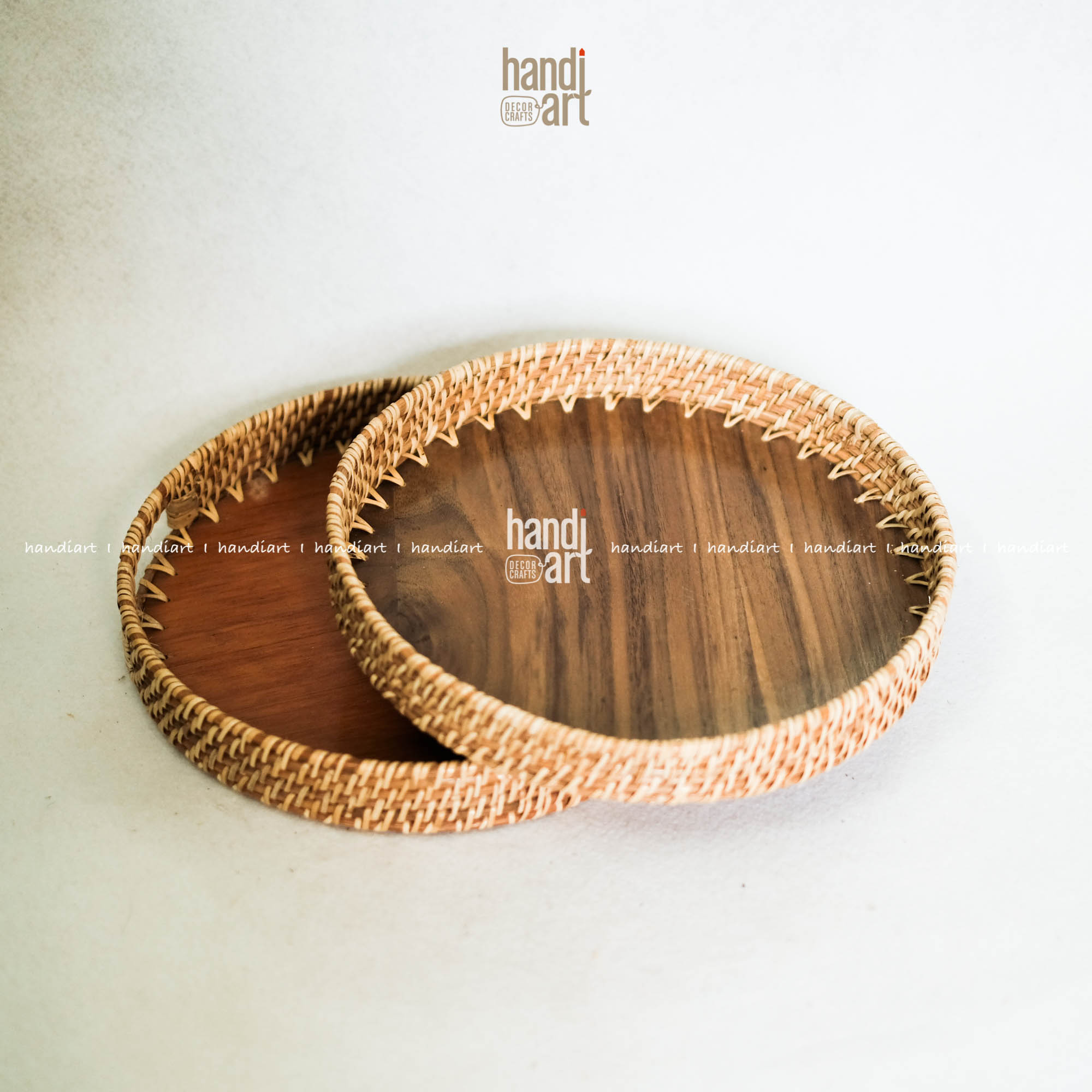 Tray rattan round shape, round rattan tray