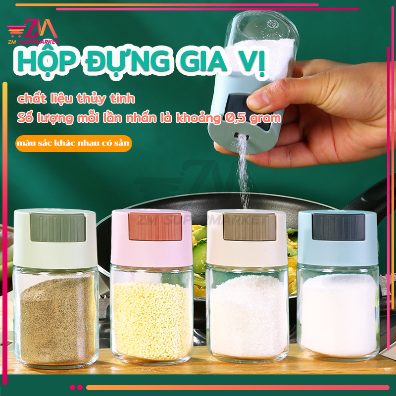 Spice Shaker, plastic spice jar, high quality kitchen button press glass spice jar, smart spice jar-anti-warm and leak-proof, better quantity control