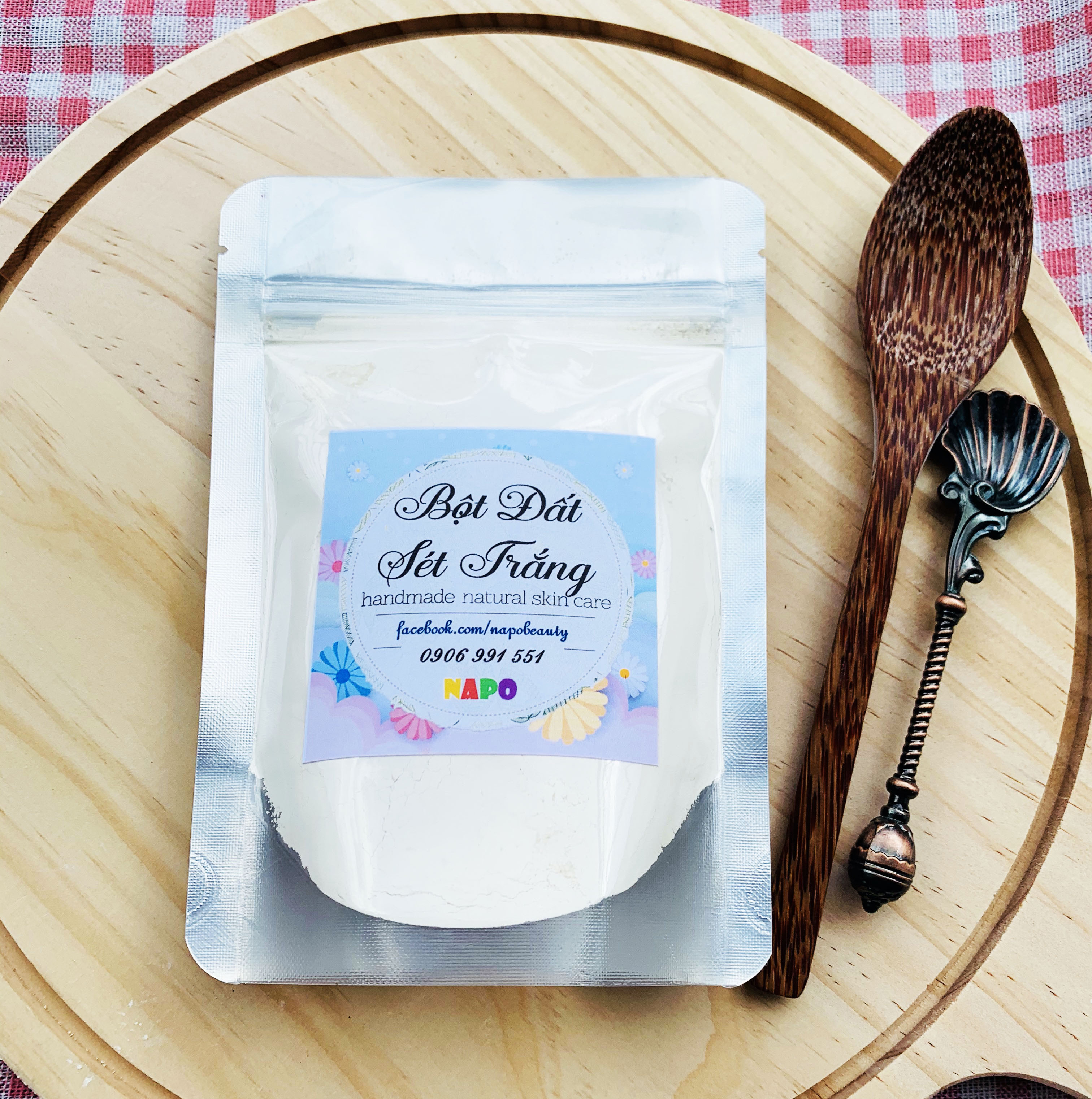 [HCM]Bột Đất Sét Đắp Mặt Handmade - Hồng Trắng Xám Xanh