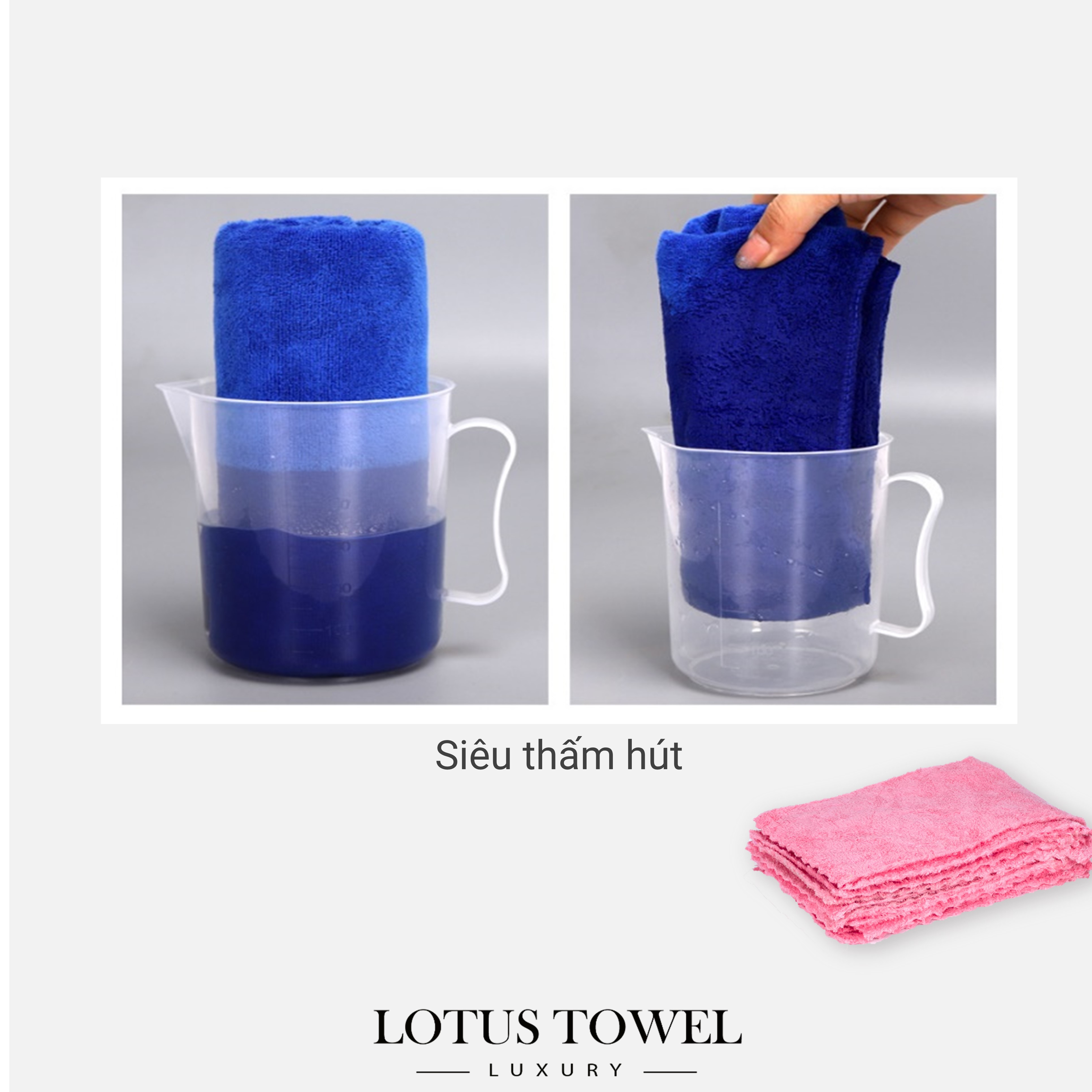 Khăn Lau Lông Cừu LOTUS Cao Cấp , 100% Microfiber Mềm Mịn Thấm Hút Không Phai Màu