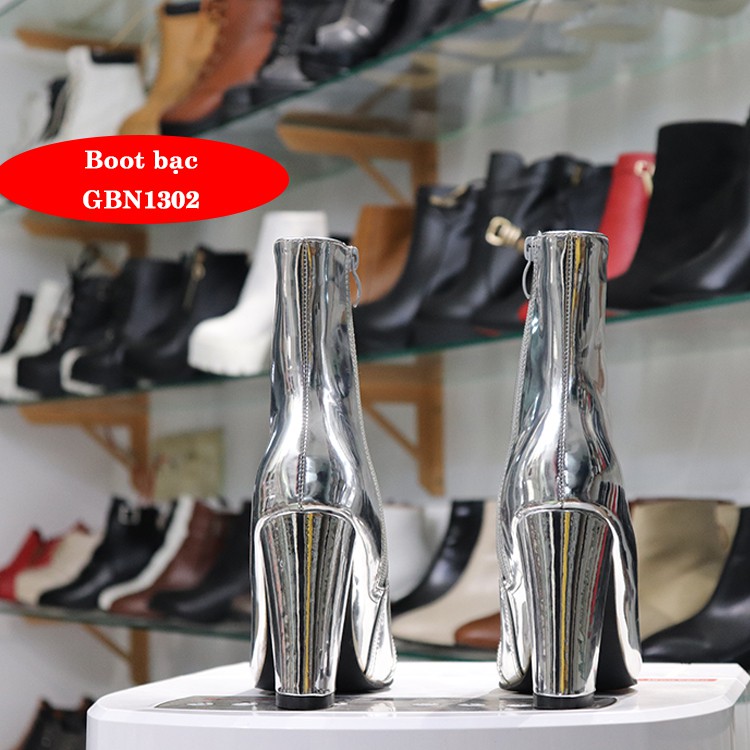 Boot cổ ngắn nữ màu bạc sang chảnh GBN1302