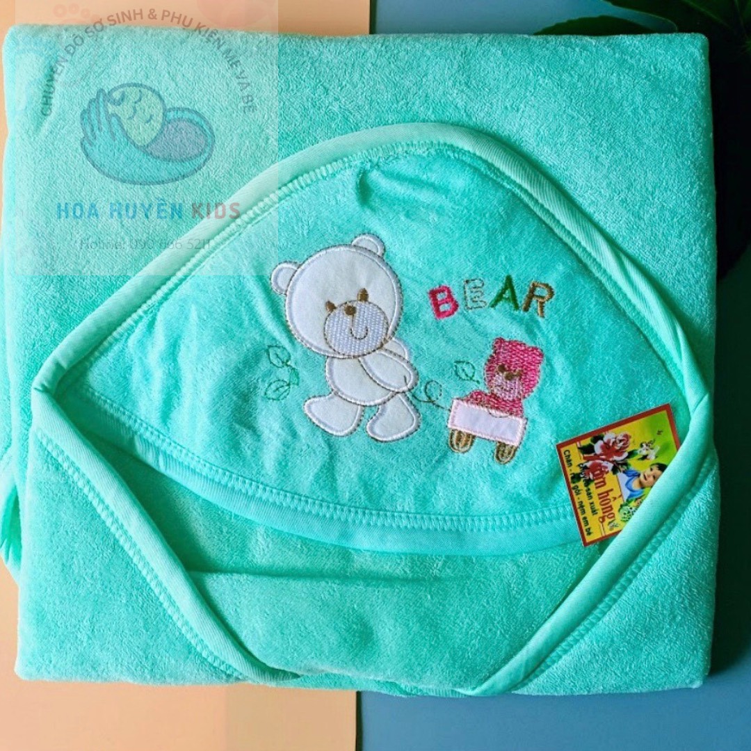 Khăn choàng bế, chăn ủ vườn hồng cho bé sơ sinh từ 0-6 tháng Khăn quấn bé sơ sinh 77x70cm