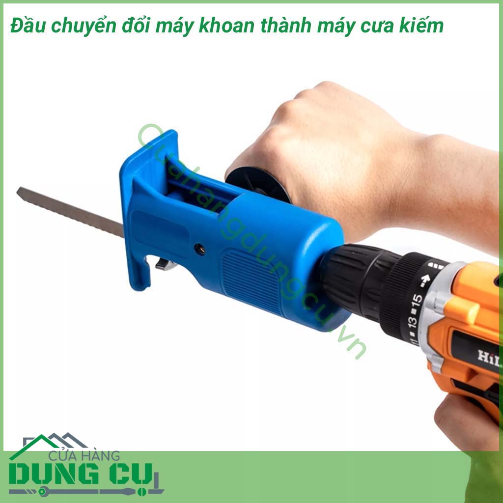 Bộ đầu chuyển đổi máy khoan thành máy cưa kiếm - cưa lọng cầm tay