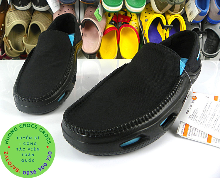 GIÀY VẢI CROCS TIDELINE CANVAS CHO NAM MÀU ĐEN