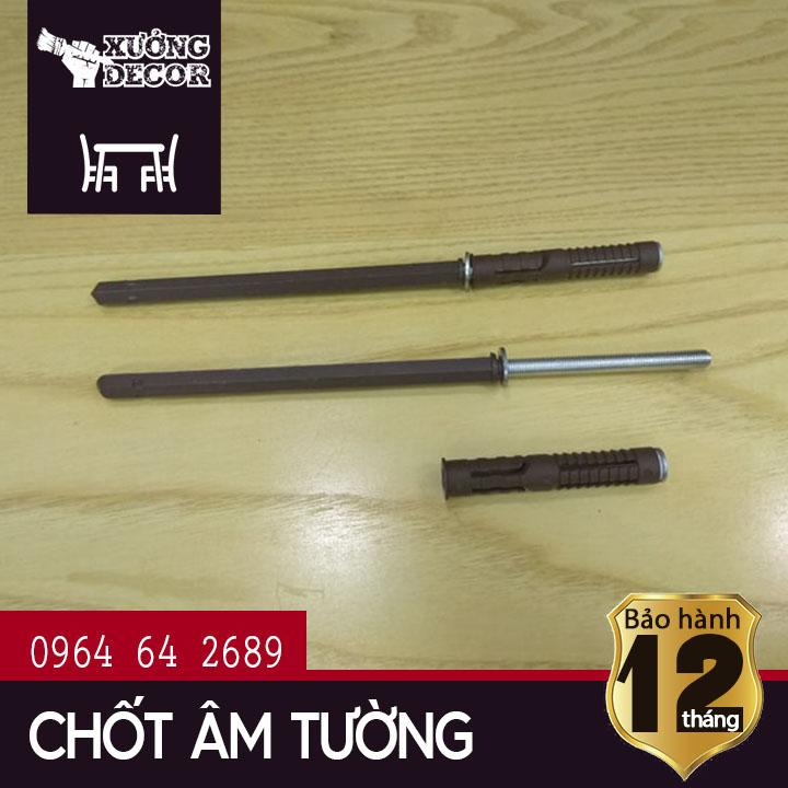 Chốt âm kệ treo tường loại thẳng 14cm - bộ 2 chiếc