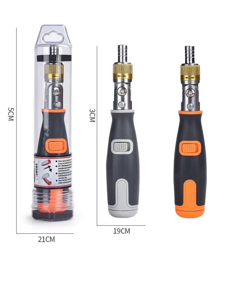 Bộ tua vít đa góc 180 độ 2 chiều +10 đầu vít chuyên dụng