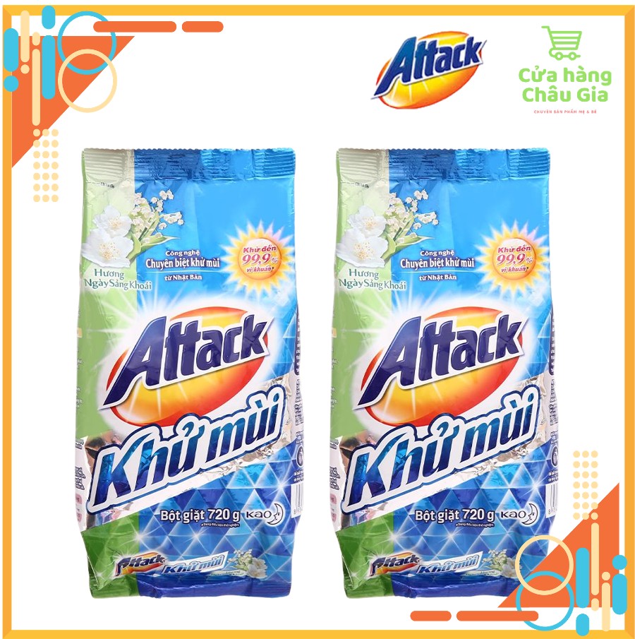 COMBO 5 GÓI 720Gr BỘT GIẶT ATTACK THƯƠNG HIỆU NHẬT BẢN.