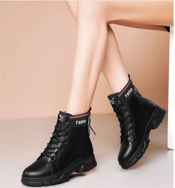 Ảnh thật - Giày Boot nữ thời trang khóa gót cá tính B162