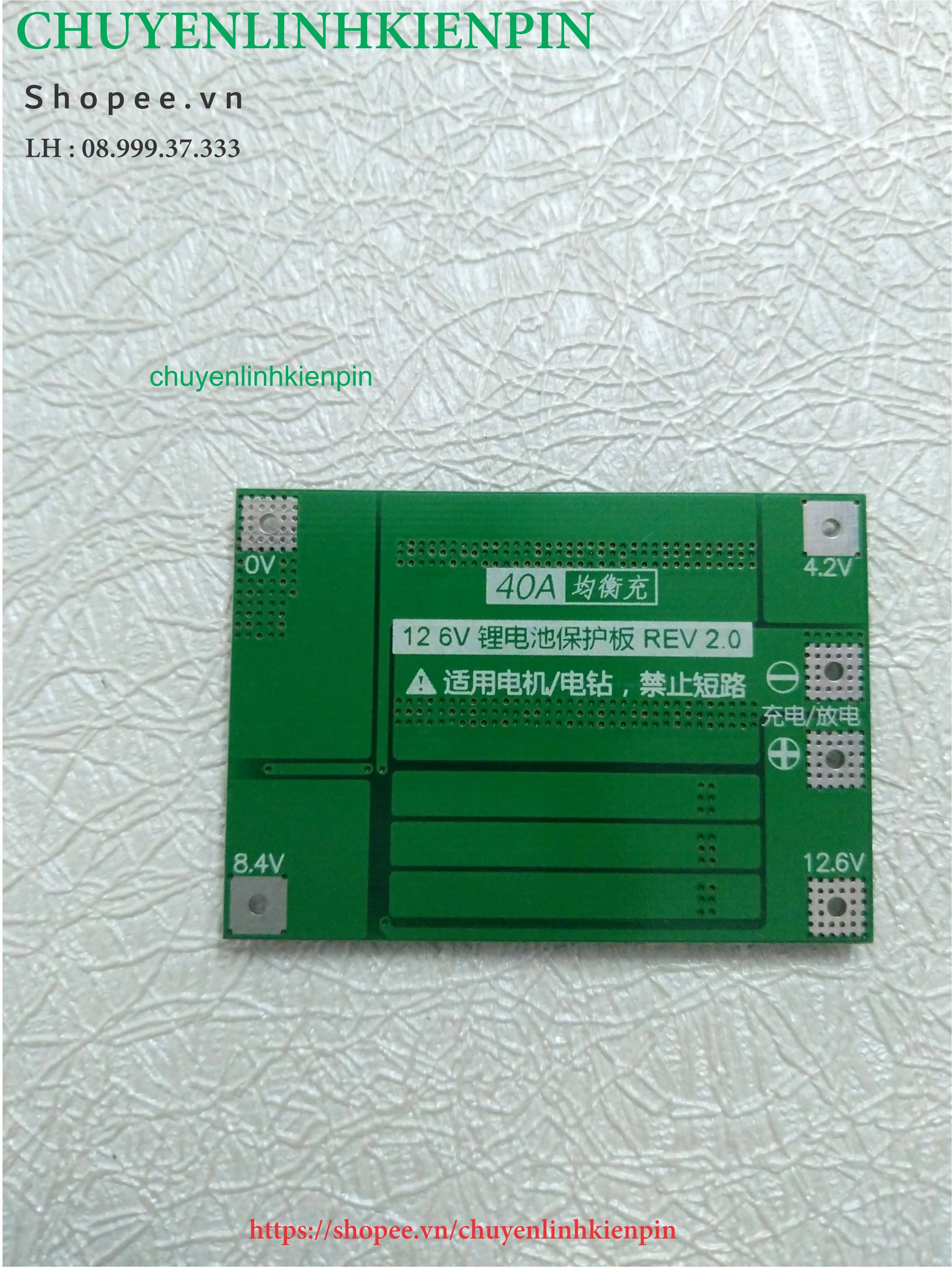 [HCM]Mạch 3S 40A Full bảo vệ Pin Lion ( BL64 33 )