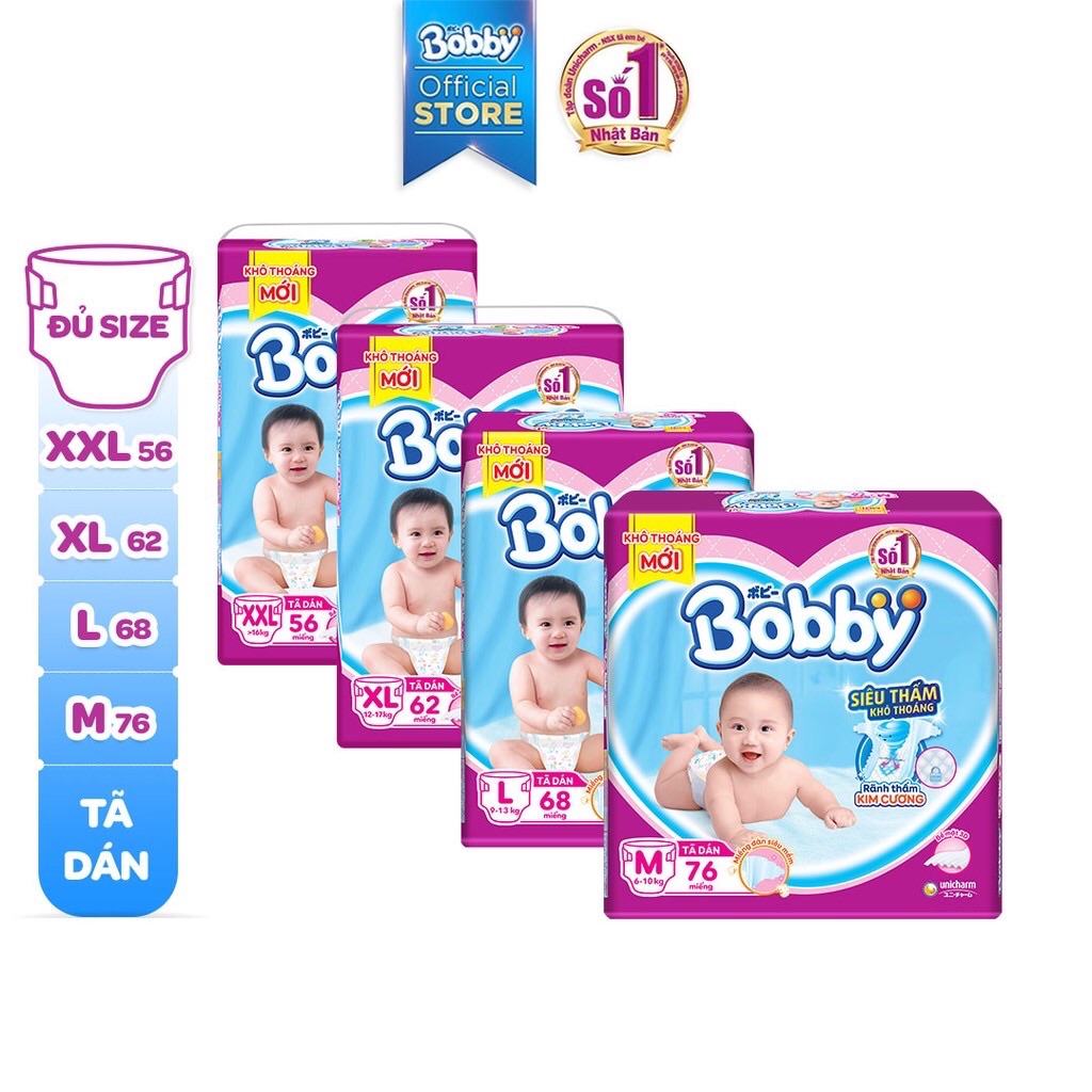 Tả dán Bobby M76/ L68/ XL62/ XXL56