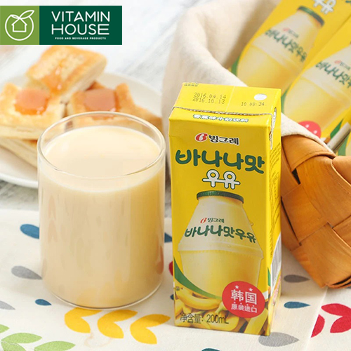 Sữa chuối/ dưa lưới/ khoai môn Binggrae Hàn Quốc 200ml