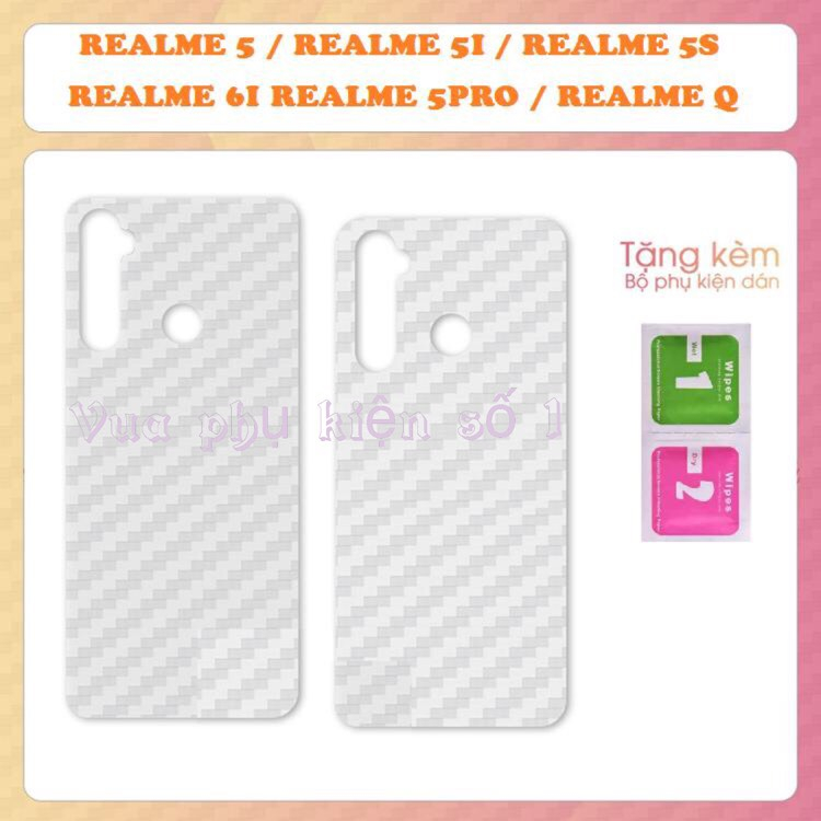 Miếng dán lưng cacbon Realme 5 / Realme 5s / Realme 5i / Realme 6i Realme 5 Pro / Realme Q