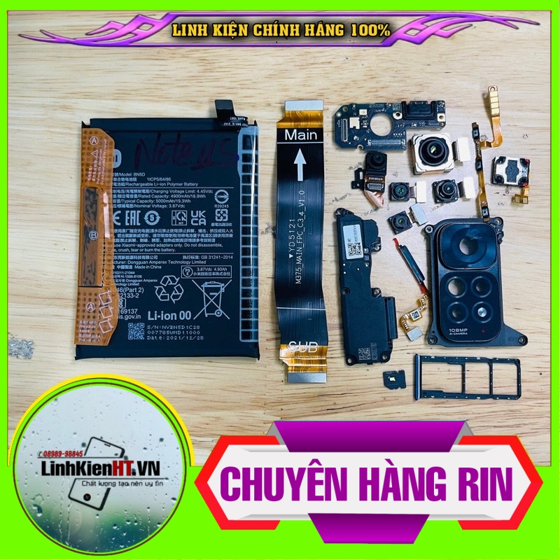 Linh Kiện Xiaomi Redmi Note 11S /Camera trước,Camera sau,main sạc,cáp nối main,loa ngoài,pin rin bóc máy MODEL 2201117SG