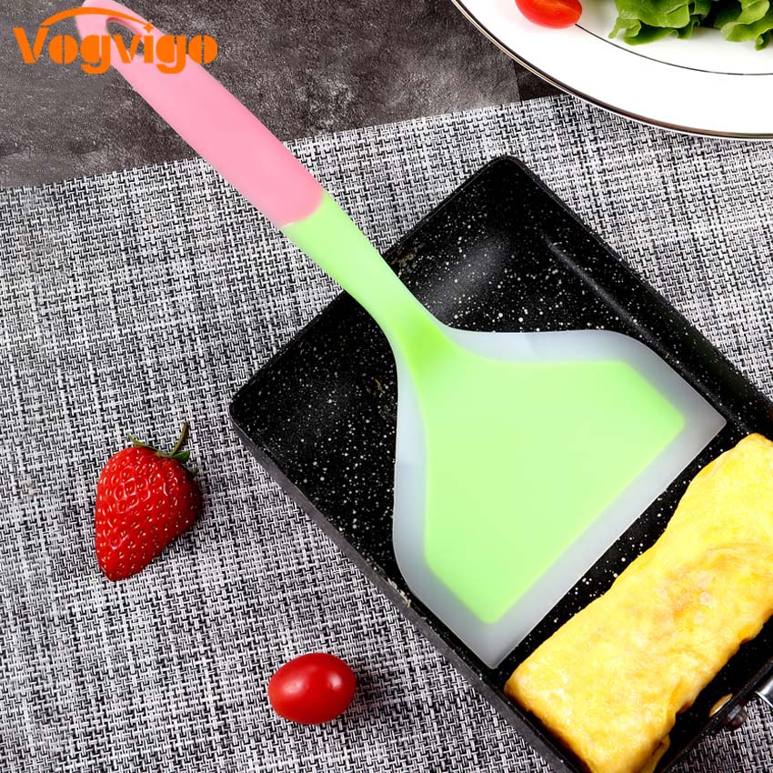 Silicone Spatula Beef Meat Egg Kitchen Scraper Wide Pizza Shovel Non-stick Turners Food Lifters Home Cooking Utensils