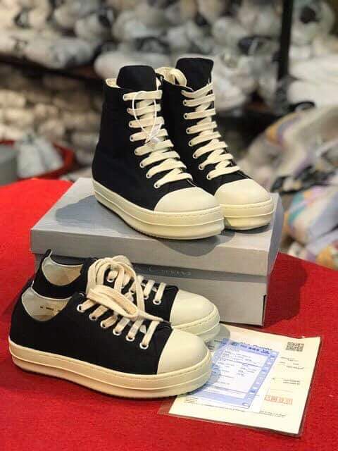 rick owen đế thơm vani nam nữ hàng sịn full hộp tặng kèm 1đôi lót giầy sịn giầy R.0 đế thơm