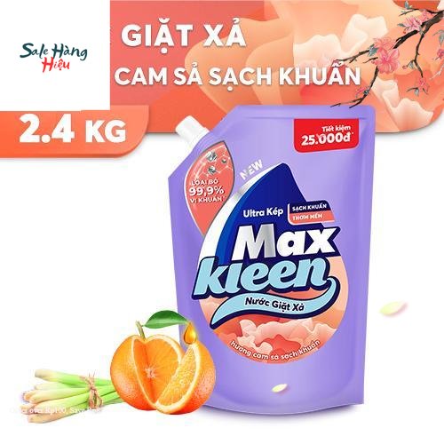 Nước Giặt Xả Maxkleen Hương Cam Sả (2.4kg)