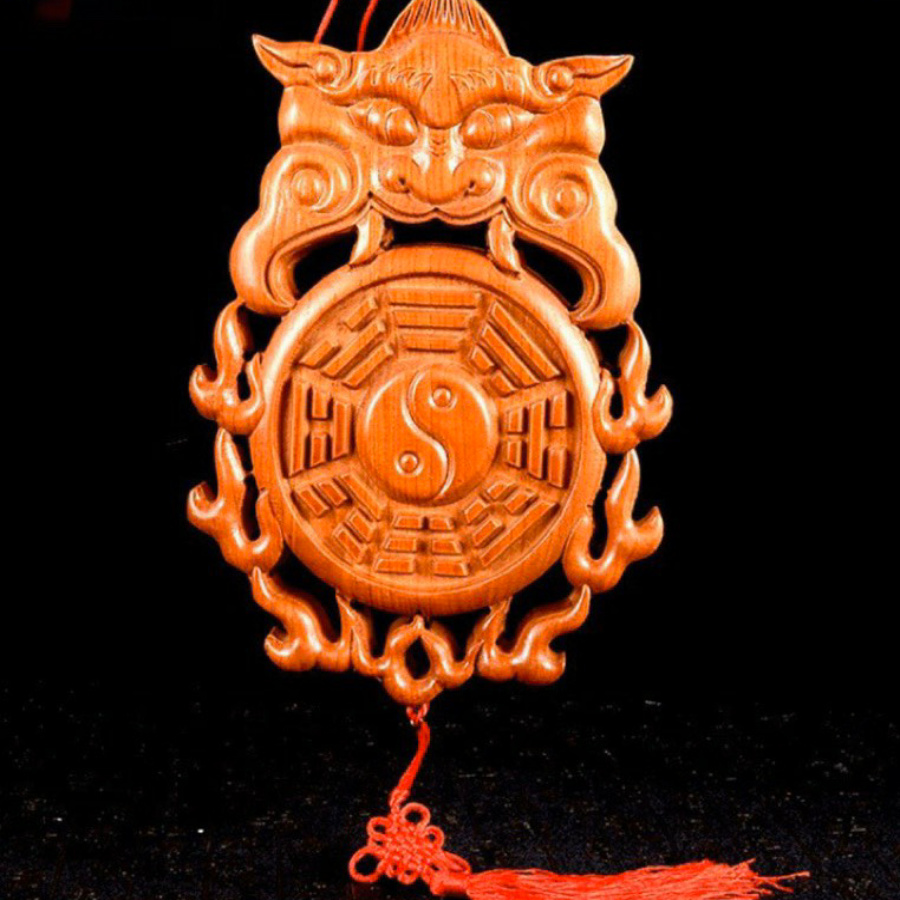 [HCM]GƯƠNG TIÊN THIÊN BÁT QUÁI HỔ PHÙ GỖ ĐÀO HOÁ GIẢI NHÀ VỆ SINH SAI PHONG THUỶ