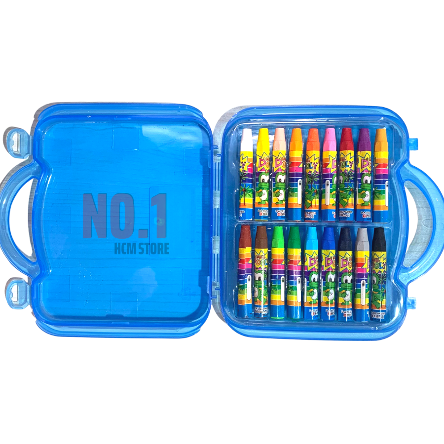 Hộp 18 Bút Sáp Màu Dooly D.A P&T Hàn Quốc