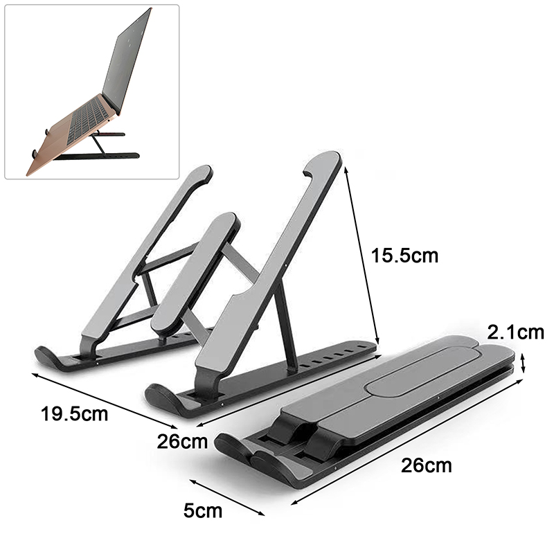 Kupanny Portable Adjustable Notebook Tablet Holder Laptop Stand Foldable Computer Desk