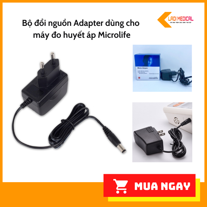 Bộ đổi nguồn Adapter dùng cho máy đo huyết áp Microlife