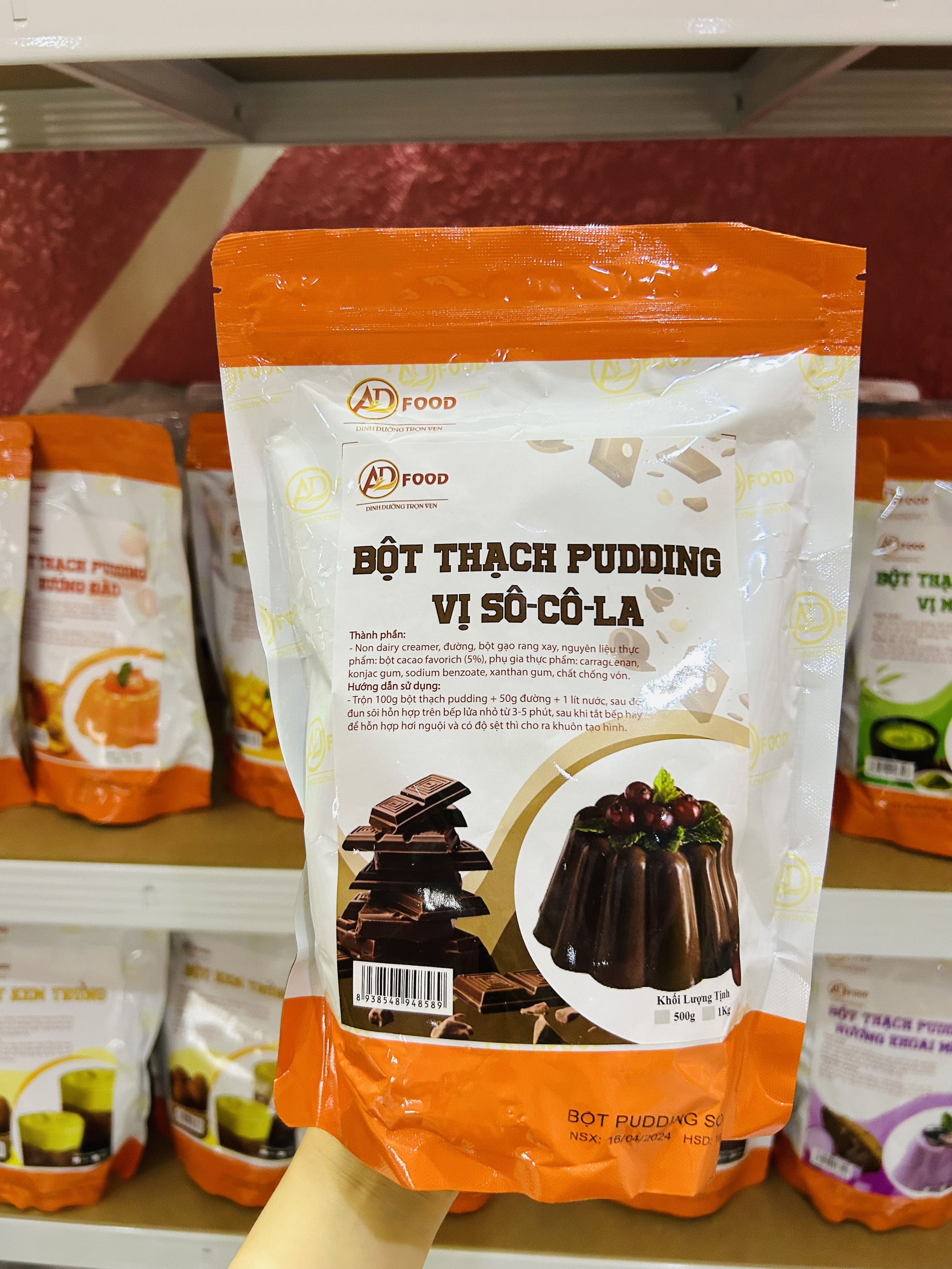 Bột Thạch Pudding Vị Sô-cô-la Thơm Ngon Gói Dùng Thử 100gr