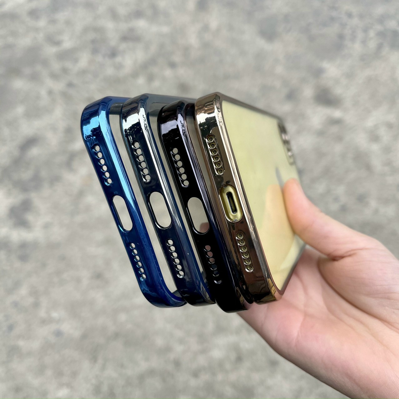 Ốp KST viền xi lưng trong giả IPHONE 12