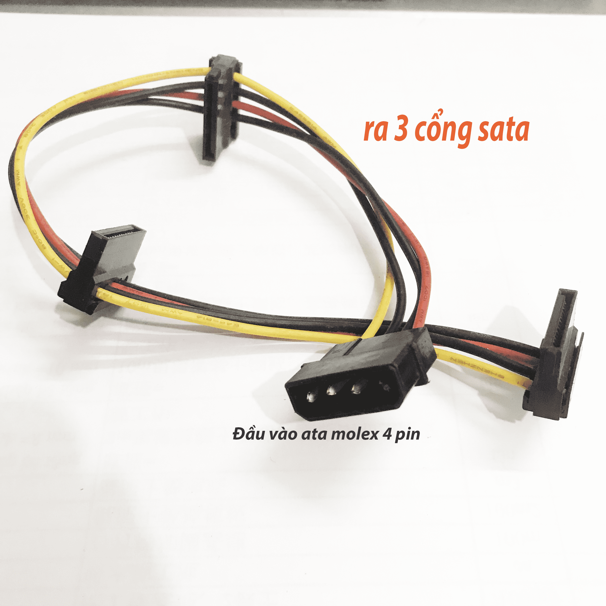 Cáp chia 3 cổng sata từ chân ata molex loại tốt - tqcap002