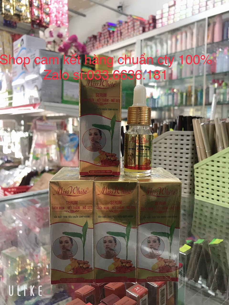 serum miss white chấm mụn thâm liền sẹo chai 10 ml ( chuẩn hàng cty -giá sỉ)