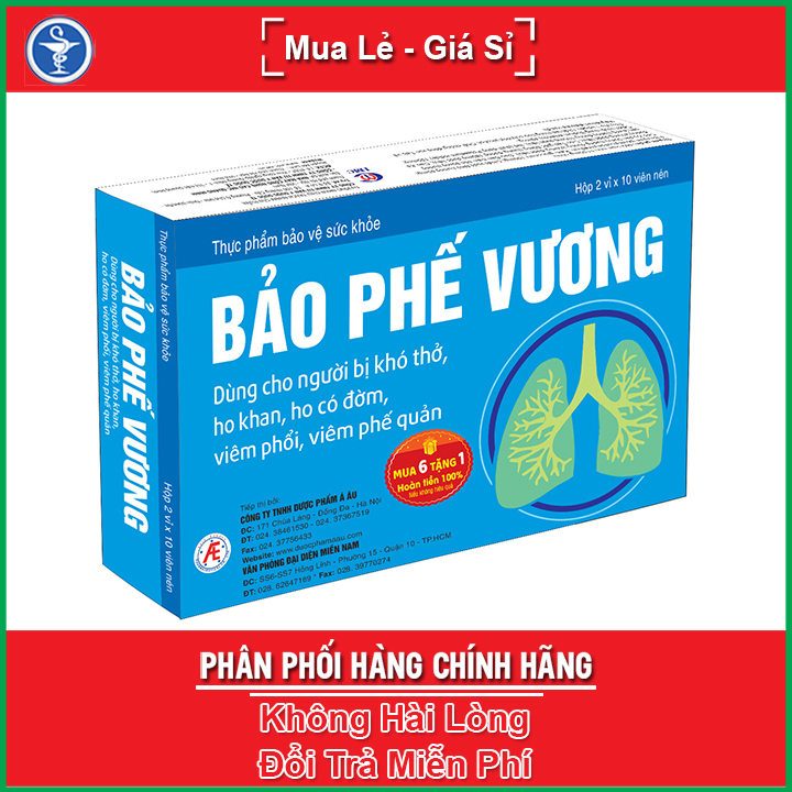 Bảo phế vương hộp 20 viên - dành cho người khó thở viêm phổi vijêm phế quản
