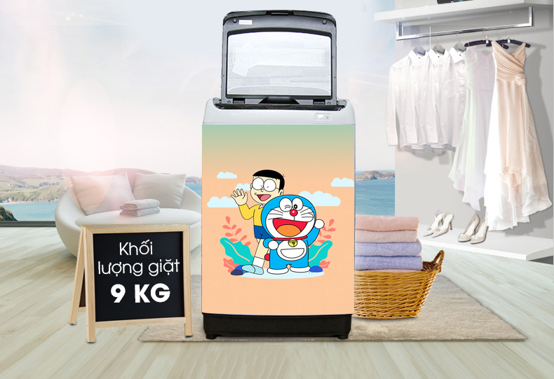 [HCM]Decal dán máy giặt mẫu Doraemon 07