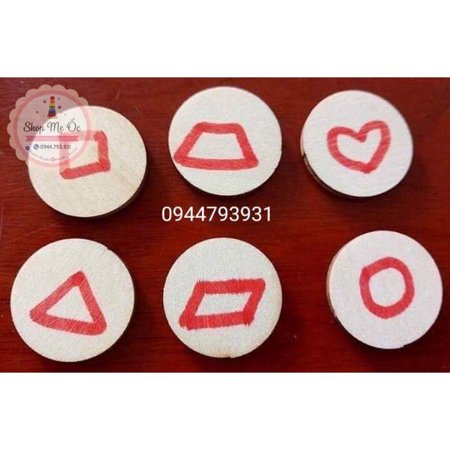 100 miếng gỗ tròn_ Size 1,2,3,4,5cm