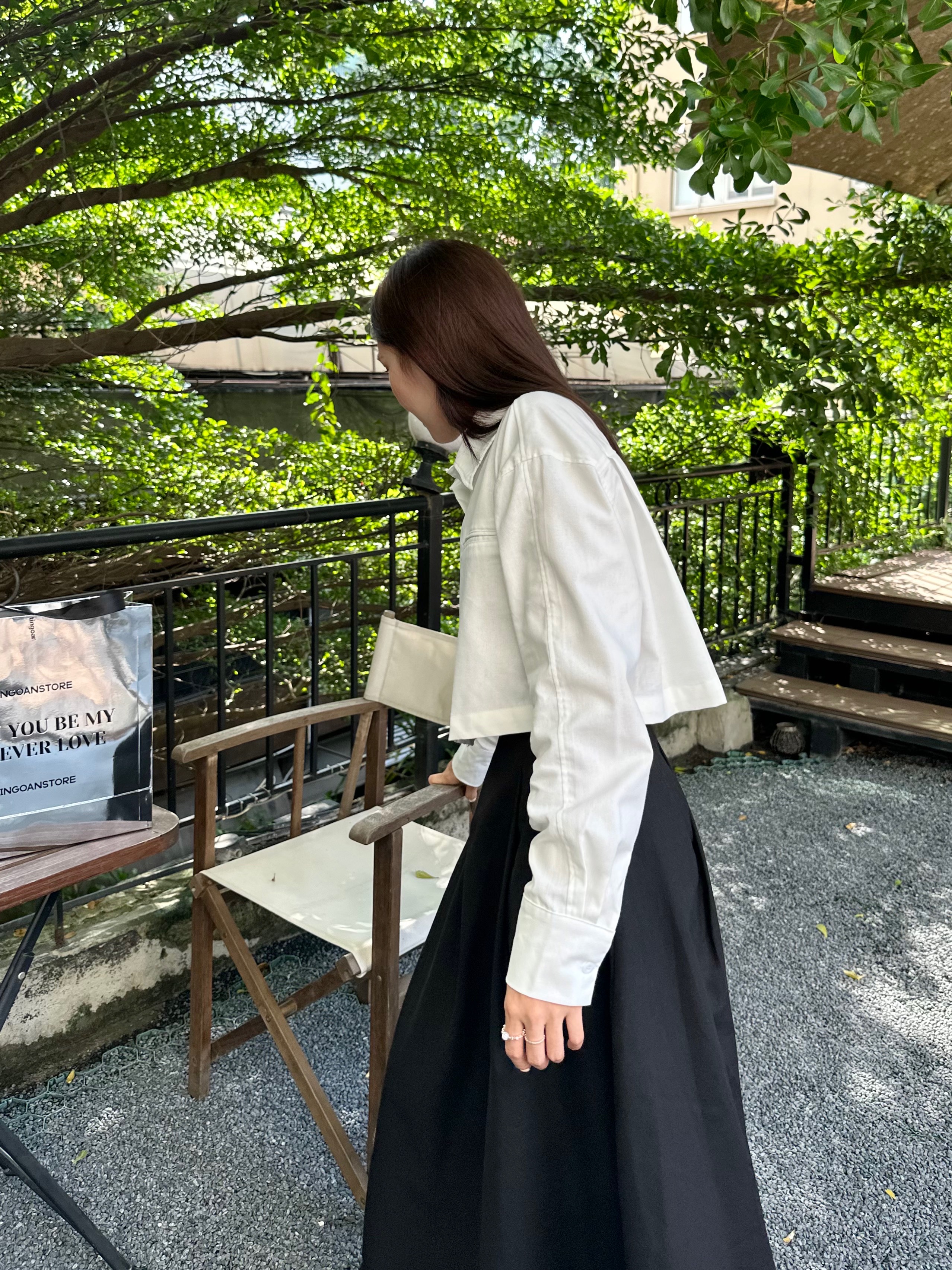 Áo sơmi croptop linen - 𝐋𝐢𝐧𝐞𝐧 𝐒𝐡𝐢𝐫𝐭