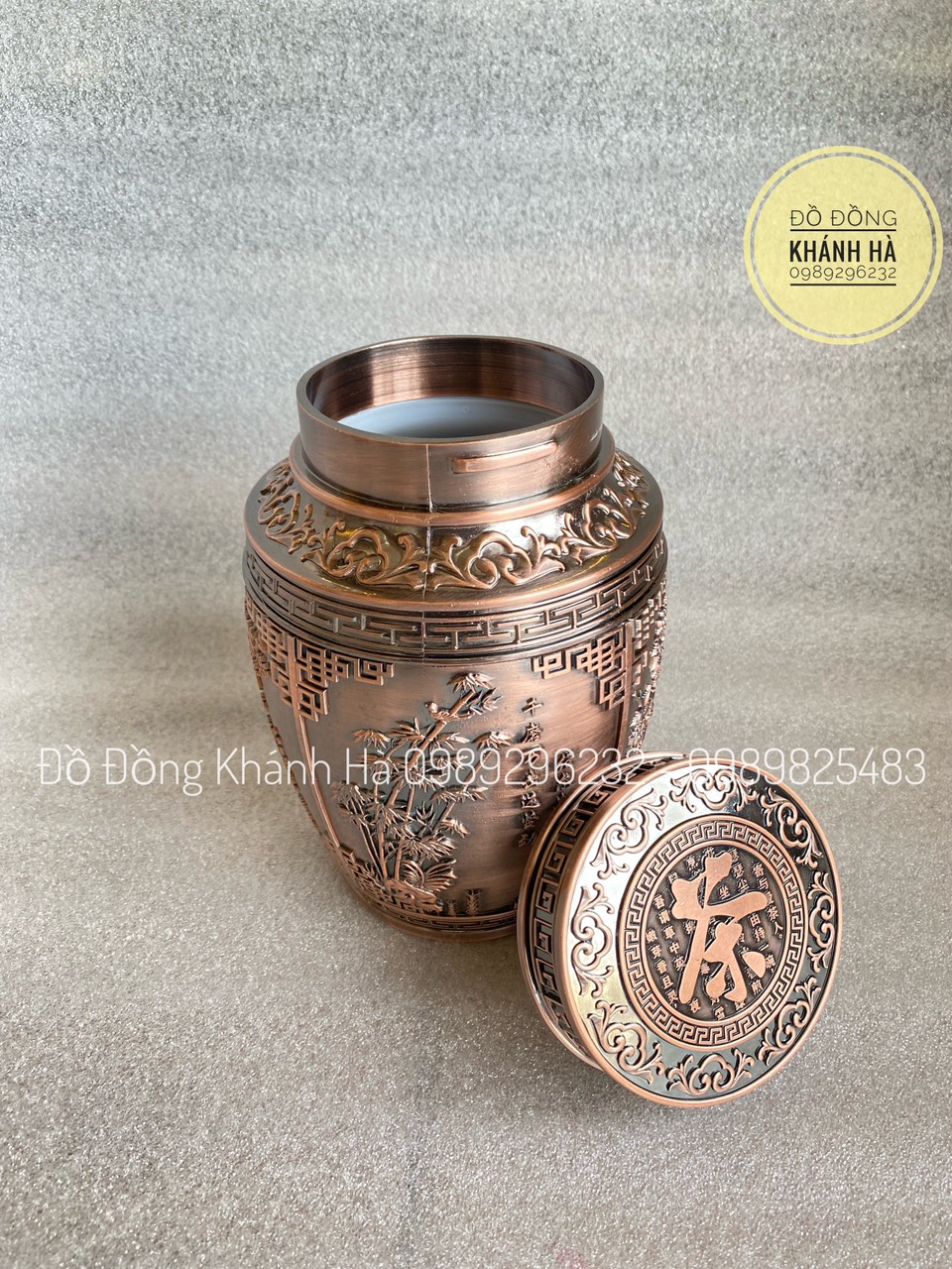 Lọ đựng trà bằng đồng