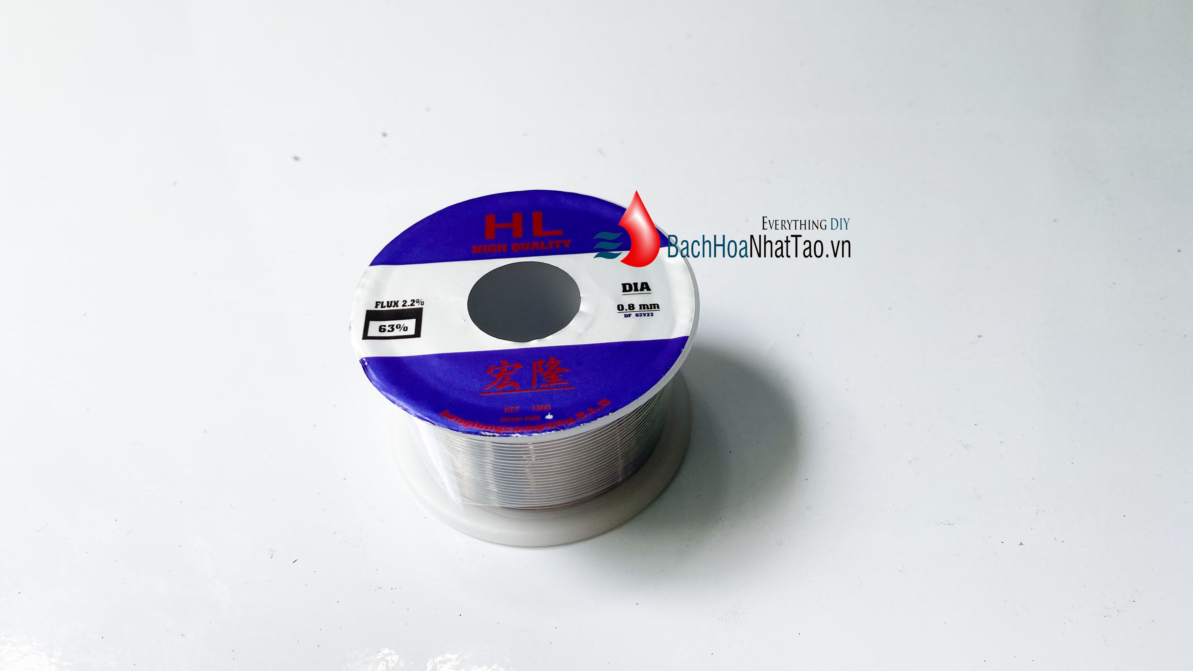 Thiếc hàn HL 0.8mm trọng lượng NET 100g