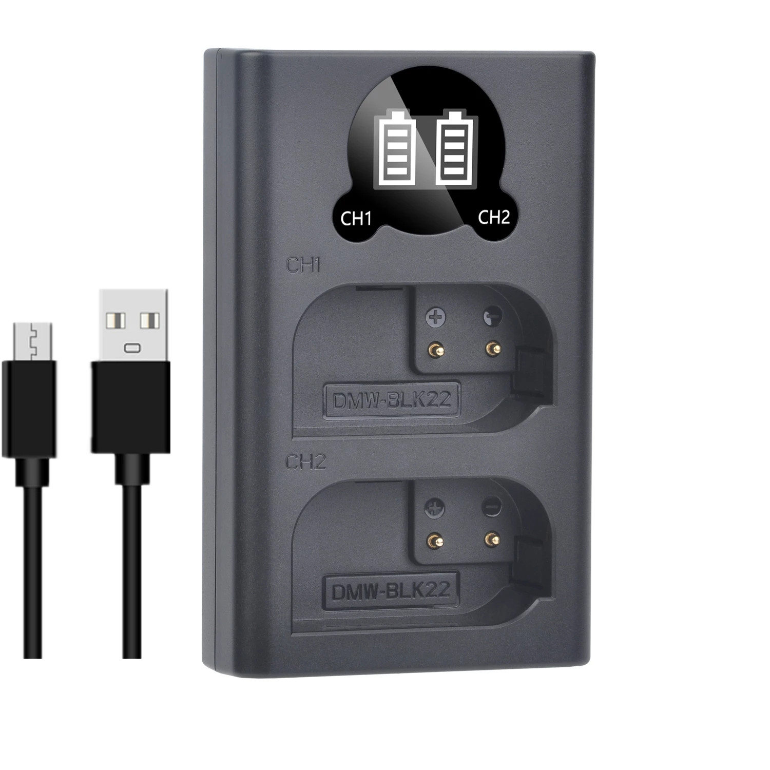 Pin dmw-blk22 2280mah & bộ sạc kép cho panasonic lumix dc-s5 dc-s5 ii dc-s5 iix gh5 ii gh6 s5ii s5iix s5m2 s5m2x gh5m2