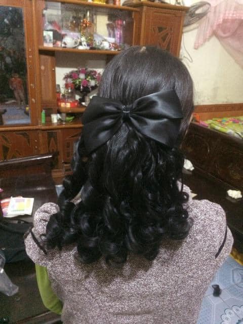 Búi Kẹp Nơ Tóc Giả Cho Các Mẹ, Các Bà [ Đen, Nâu Đen, Nâu Đỏ ]