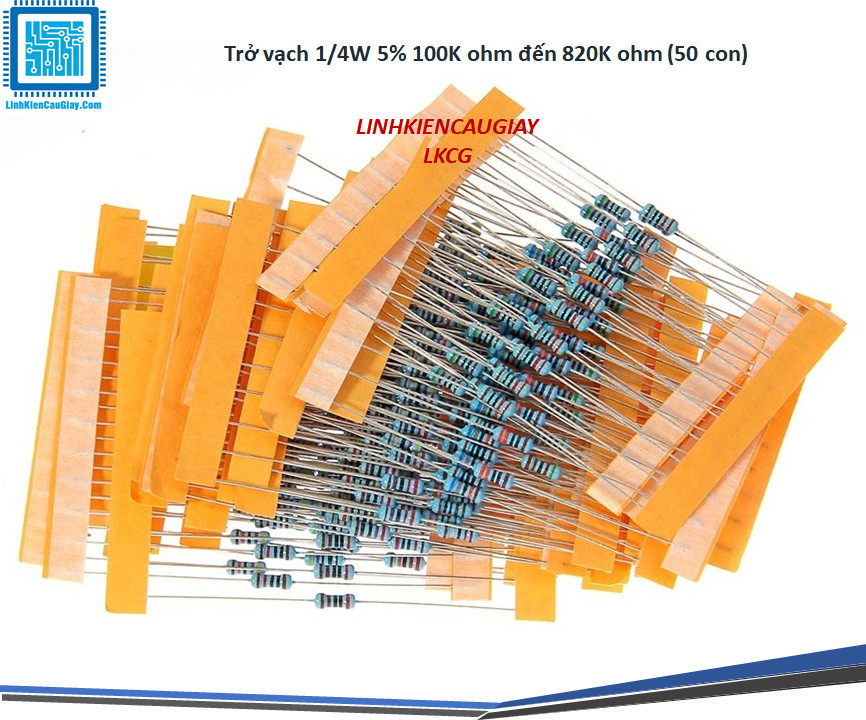 Trở vạch 1/4w 5% 100k ohm đến 820k ohm