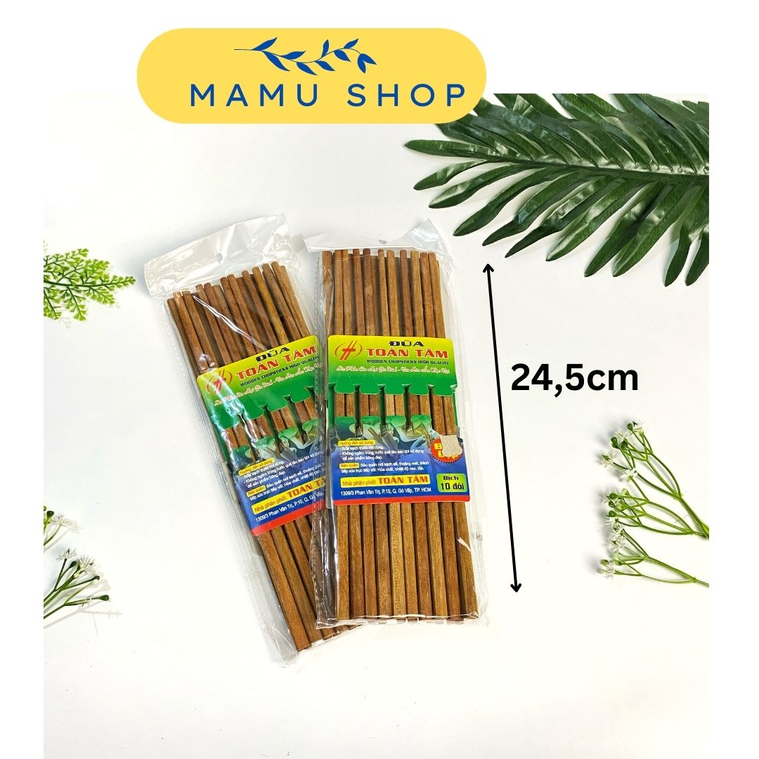 Đũa ăn cơm đũa gỗ thường chopsticks mamu shop M168