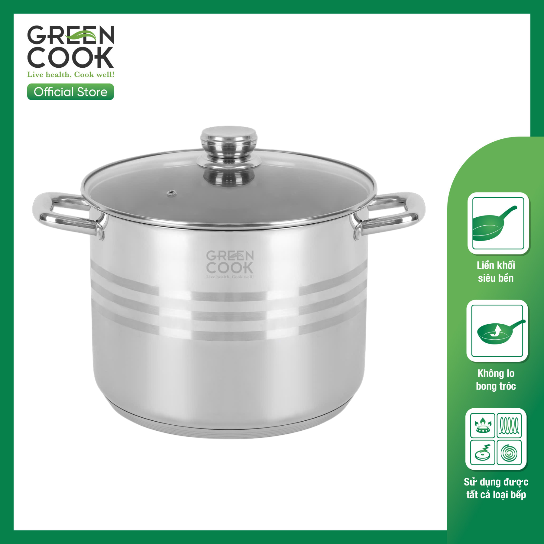 Nồi Luộc Gà Inox 5 Đáy 28 cm…