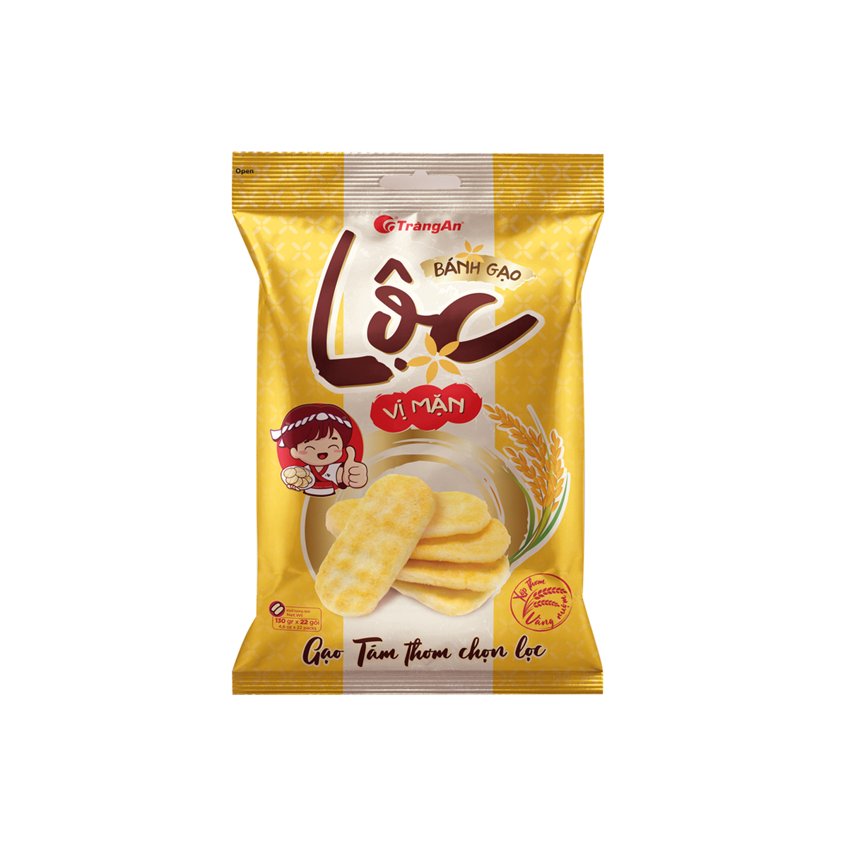 Bánh gạo Cuccu mặn Tám thơm 130G