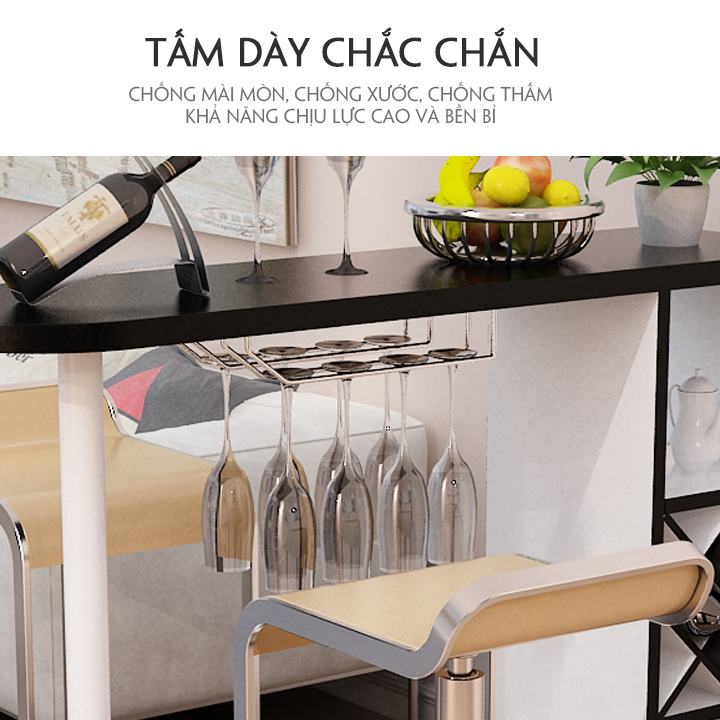 Bàn quầy Bar sáng tạo, Quầy bar mini gỗ hiện đại, Bàn đảo bếp vách ngăn phòng khách đẹp
